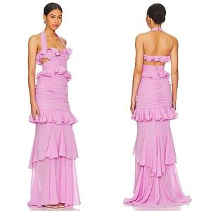 MAJORELLE Jerry Gown in Lilac Pink
